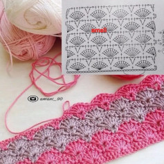 Elegant Crochet Pattern with Shell and V-Stitch Design