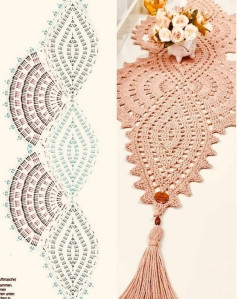 Elegant Crochet Table Runner Pattern with Tassel Detail