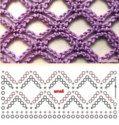 Elegant Lace Crochet Pattern with Diamond Motif Design