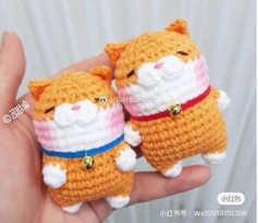 Handmade Crochet Cats with Bells: Cute and Cuddly Companions