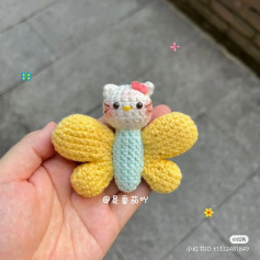 Hướng dẫn móc len hình mèo bướm dễ thương và đơn giản