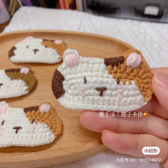 Hướng dẫn móc len kẹp tóc hình mèo tam hoa dễ thương