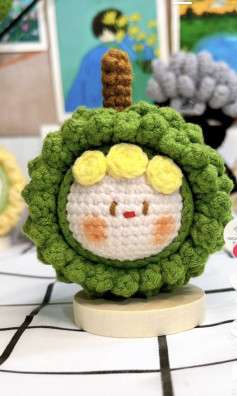Hướng dẫn móc len trái sầu riêng đáng yêu cho người mới bắt đầu
