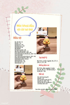 Hướng dẫn móc móc khoá đầu vịt dễ thương và độc đáo