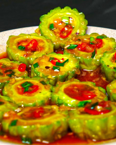 Khổ Qua Nhồi Thịt Sốt Mắm Béo Thơm Mặn Ngọt Đậm Đà Ăn Là Ghiền