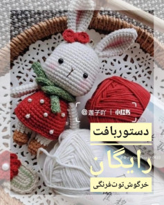 خرگوش توت فرنگی - دستور بافت رایگان