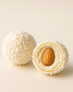 Кокосовые трюфели с миндалем и сливочным кремом