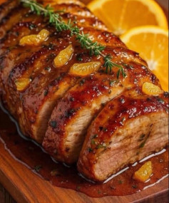 Lombo de Porco ao Molho de Laranja Cítrico e Doce