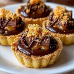 Mini Tortinhas de Chocolate e Caramelo com Crocância Deliciosa