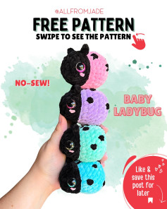 No-Sew Crochet Pattern for Cute Baby Ladybugs