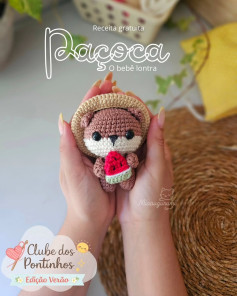 Paçoca, o bebê lontra - Receita de crochê adorável!