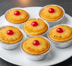 Pasteles de Piña Volteado: Delicia Tropical en Miniatura