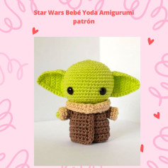 Patrón de Amigurumi Bebé Yoda de Star Wars a Crochet