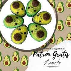 Patrón de Amigurumi de Aguacate Gratis para Principiantes