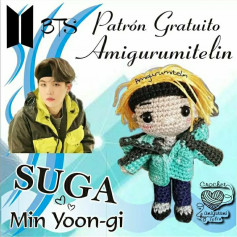 Patrón de Amigurumi de Suga de BTS Gratis