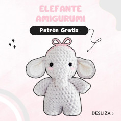 Patrón de Amigurumi Elefante Gratis para Principiantes