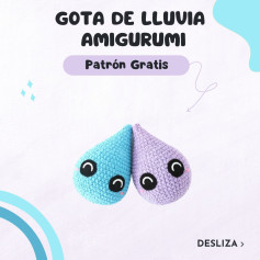 Patrón de Amigurumi en Forma de Gota de Lluvia, Gratis