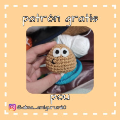 Patrón de amigurumi Pou gratis para principiantes