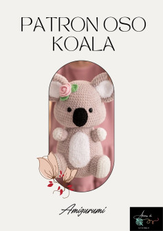 Patrón de Amigurumi: Tierno Oso Koala con Detalles Florales