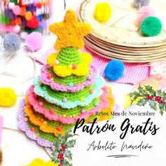 Patrón de Árbol de Navidad a Crochet para Noviembre