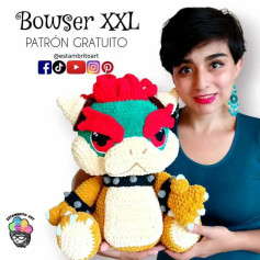 Patrón de Bowser XL: Amigurumi fácil y gratuito