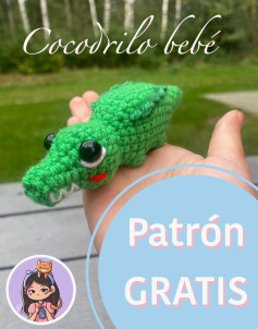 Patrón de cocodrilo bebé: ¡Móntalo tú mismo gratis!