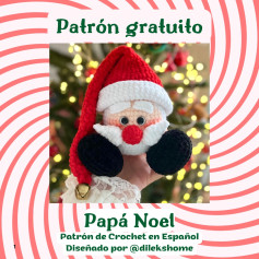 Patrón de Crochet de Papá Noel Gratis y Fácil de Seguir