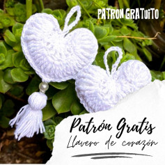 Patrón de llavero de corazón fácil y rápido de hacer