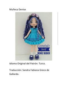 Patrón de Muñeca Denise para Crochet en Estilo Amigurumi