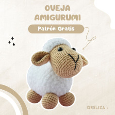 Patrón de oveja amigurumi gratis para principiantes