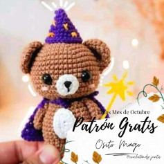 Patrón Gratis: Osito Mago Amigurumi para Octubre