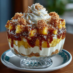 Pavê Tropical de Abacaxi com Coco e Leite Condensado