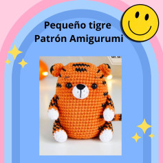 Pequeño tigre amigurumi patrón de crochet detallado y fácil de seguir