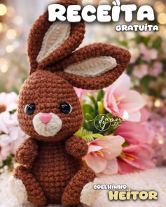 Receita Amigurumi Coelhinho Heitor em Crochê Grátis para Iniciantes