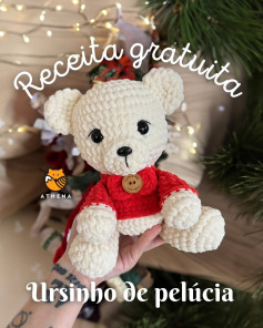 Receita de Crochê: Ursinho de Pelúcia Fofo para Presentear