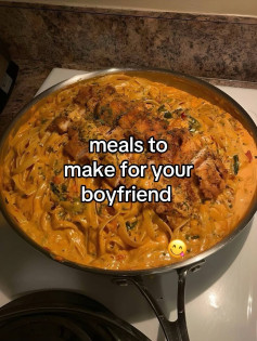 Romantic Creamy Shrimp Pasta with Guanciale