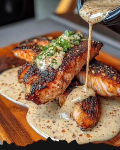 Salmão Grelhado com Toque de Dijon Cremoso