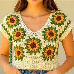 Sunflower Crochet Top Pattern: Bright and Stylish Design