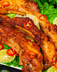 Sườn Nướng Chao Vàng Giòn Thơm Lừng, Ngọt Mềm Mê Say