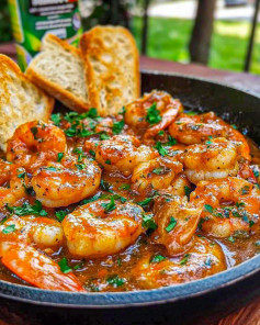 Tôm Bơ Tỏi Cajun Chấm Bánh Mì Giòn Thơm Ngon