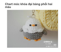 Two-Tone Eagle Keychain Crochet Pattern