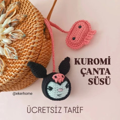 Ücretsiz Kuromi Çanta Süsü Tarifi ile Sevimli Aksesuar Yapımı