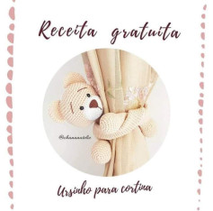 Ursinho de Crochê para Cortina: Receita Grátis e Fácil