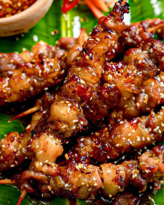Xiên Nướng Thơm Lừng Sả Mật Mía