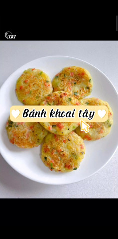Bánh khoai tây giòn rụm, đậm đà vị rau củ tươi mát