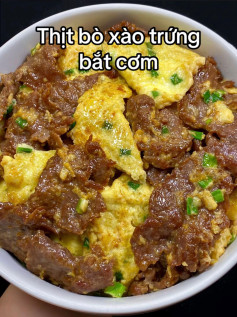 Bò xào trứng đậm đà hòa quyện hương vị