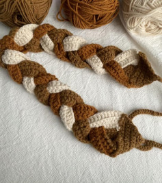Braided Crochet Pattern with Earthy Tones for Cozy Creations