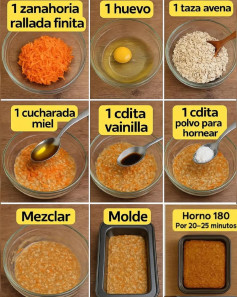 Budín de Zanahoria y Avena Saludable y Nutritivo