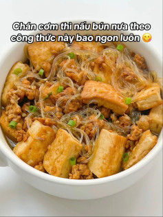 Bún nưa om thịt bằm