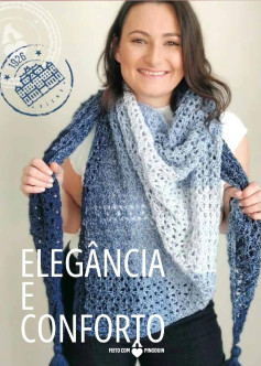 Cachecol de Crochê Azul com Elegância e Conforto